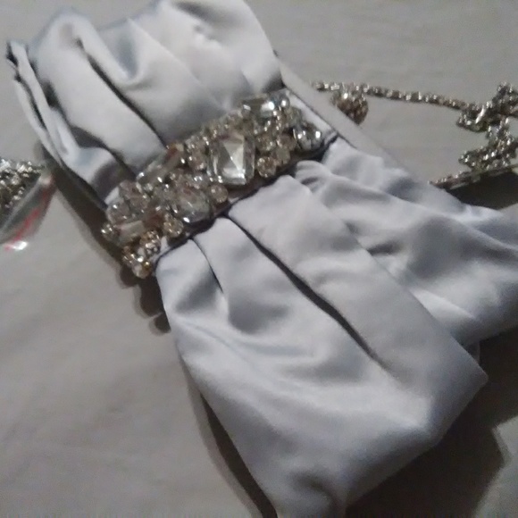 Nwt satin and rhinestone clutch - Picture 2 of 5